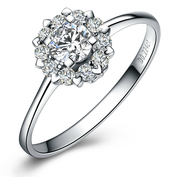 SS11041 S925 sterling silver dazzling diamond ring